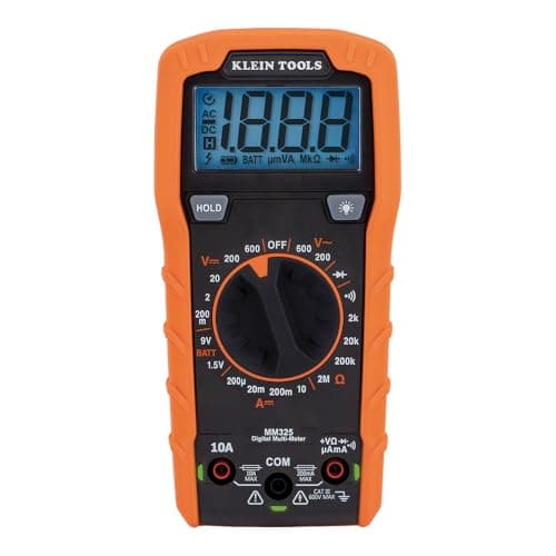 Klein Tools MM325 Multimeter, Digital Manual-Ranging 600V AC/DC Voltage Tester, Tests Batteries, Current, Resistance, Diodes, and…