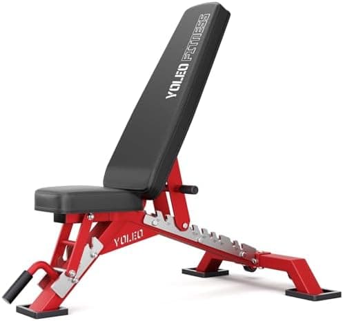 YOLEO Commercial Adjustable Weight Bench 2315LB ASTM Certified – 80% Pre-Assembled Heavy Duty Workout Bench for Home Gym…