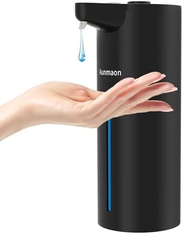 Aunmaon Automatic Soap Dispenser Touchless, Hands-Free, Multi Adjustable Volume, Long Battery Life, Compatible with Thick & Thin…