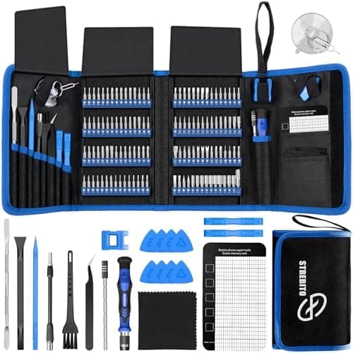 STREBITO Electronics Precision Screwdriver Sets 142-Piece with 120 Bits Magnetic Repair Tool Kit for iPhone, MacBook, Computer…