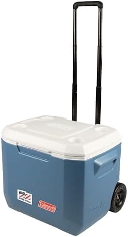 Coleman Xtreme Rolling Cooler with Wheels, Extra-Walled Insulation Keeps Ice up to 5 Days, Portable Wheeled Hard Chiller