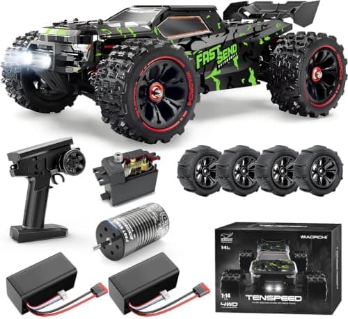 1/14 Brushless RC Cars for Adults Fast 50+ mph, RC Trucks 4x4 Offroad Waterproof, Electric Powered High Speed Remote Control Car…