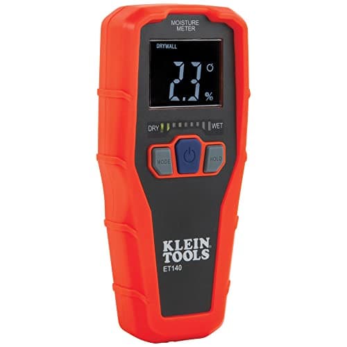 Klein Tools ET140 Pinless Moisture Meter for Non-Destructive Moisture Detection in Drywall, Wood, and Masonry; Detects up to…