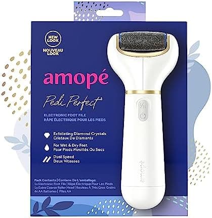Amopé Pedi Perfect Electric Callus Remover Foot File w/ Diamond Crystals, Pedicure Tool for Feet, Removes Hard & Dead Skin, Feet…