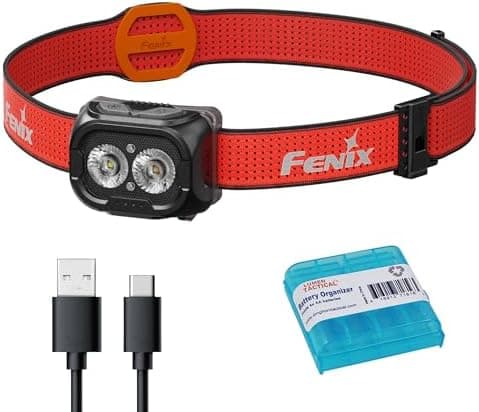 Fenix HL18R-T V2.0 800 Lumen Trail Running Headlamp, USB-C Rechargeable, White and Warm White Lights, Red Lights, Compatible with…