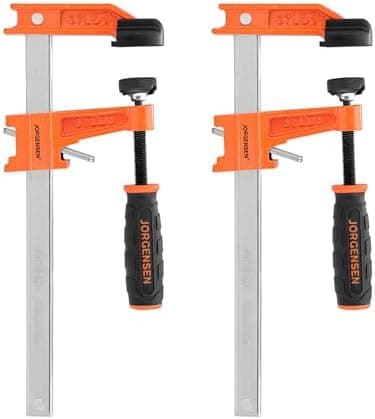 Jorgensen 6" Bar Clamp Set, 2-Pack Steel F Clamp Light Duty, 300 lbs…