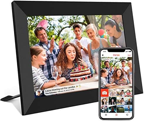 32GB FRAMEO 10.1 Inch Smart WiFi Digital Photo Frame 1280x800 IPS LCD Touch Screen, Auto-Rotate Portrait and Landscape, Built in…