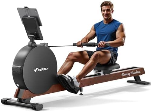 MERACH Pro-Grade Rowing Machines for Home, Smart Magnetic Rowing Machine with Self-Generation, Double Resistance and 400 LBS MAX…