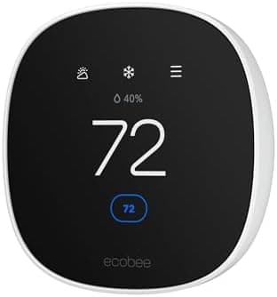 ecobee Smart Thermostat Essential - Energy Star Certified programmable Wi-Fi Thermostat - Works with Siri, Alexa, and Google…