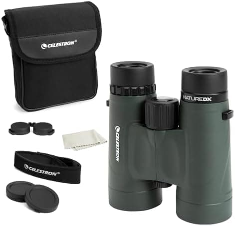 Celestron - Nature DX 8x42 Binoculars – Ideal for Birding and Outdoors – 42mm Objective Lenses – Wide 7.4° Field of View – BaK-4…