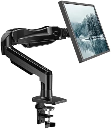 HUANUO FlowLift™ Single Monitor Mount, 13 to 32 Inch Monitor Arm…