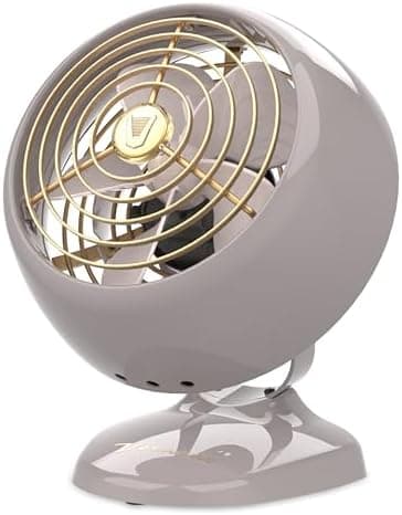 Vornado VFAN™ Mini Classic Vintage Metal Desk Fan, 2-Speed, Adjustable Tilt, Personal Air Circulator for Bedroom, Office, Dorm…