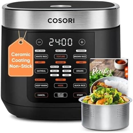 Cosori Rice Cooker 10 Cup, 24h Keep Warm, Non-stick Ceramic Inner…