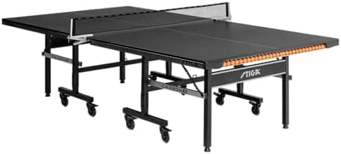 STIGA Carbon Series Indoor Table Tennis Table with 15mm - 18mm Performance Top, QuickPlay Assembly, Built-in Ball Storage…