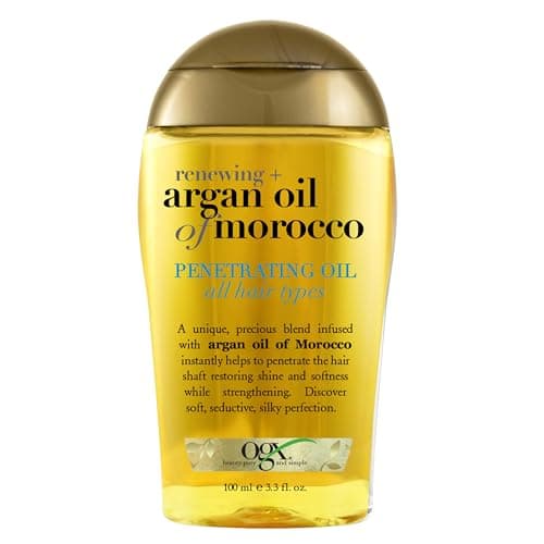 OGX Renewing + Argan Oil of Morocco, Cold-Pressed Argan Oil for Hair Penetrating Treatment & Shine…