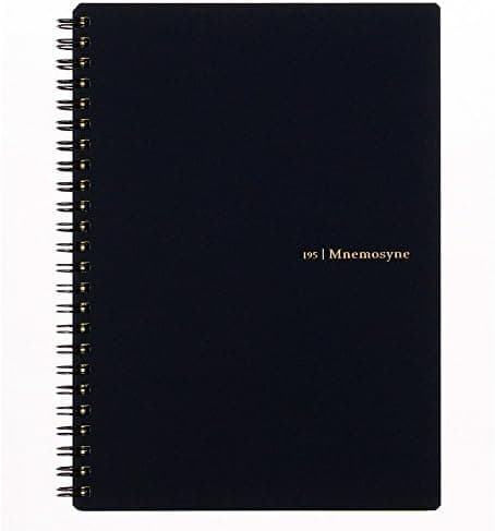 Maruman Mnemosyne Lined Notebook- A5, 8.27" x 6.34", 80 Sheets / 160 Pages, 7mm College Ruled Journal, Perforated Pages &…