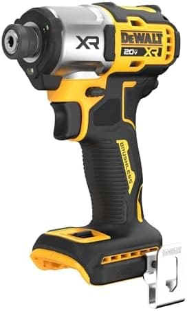 DEWALT 20V MAX XR Impact Driver, 1/4 Inch High Torque Brushless 3 Speed Premium Cordless with LED Light, Extended Runtime, Tool…
