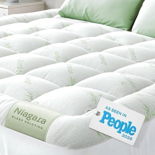 Niagara Sleep Solution Ultra Soft Queen Size Mattress Topper - Rayon Derived from Bamboo Pillow Top Mattress…