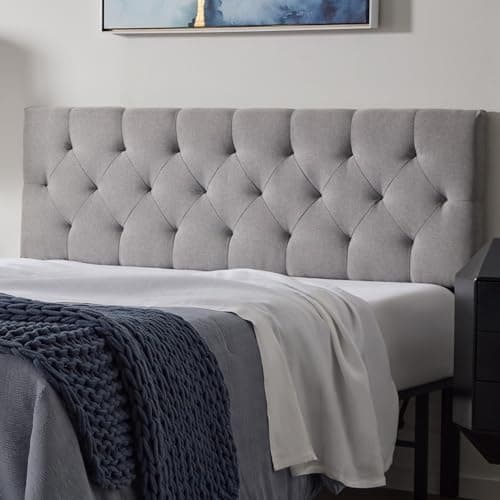 Lucid Mid-Rise Upholstered Headboard - Diamond Tufted - Padded Polyester - Adjustable Height from…