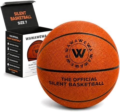 WAWAWEWA The Official Silent Basketball Size 7 (29.5") - Airless Quiet Indoor Basketball for Low-Noise…