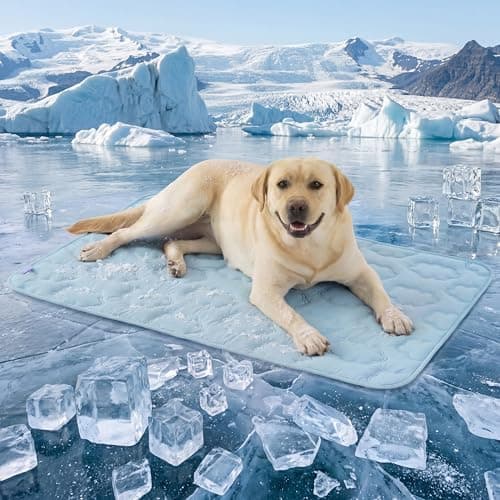 LE SURE Dog Cooling Mat for Extra Large Dogs -Q-Max>0.5 XL Breathable Thin Cool Crate Pad with Chill Cold Fiber and Innovative…
