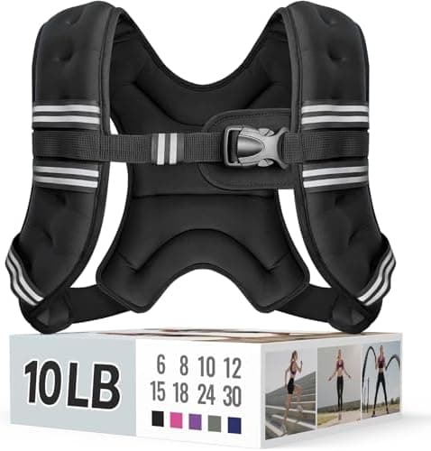 Zeerun Weighted Vest for Women & Men with Reflective Stripe and Adjustable Buckle, Comfortable & Durable Rucking Vest for…