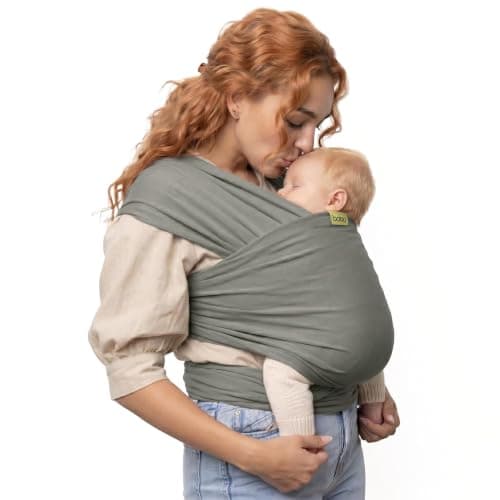 Boba Baby Wrap Carrier – Original Baby Sling Carrier for Newborns (7–35 lbs), Soft, Secure, Hands-Free & Ergonomic, Ideal for…