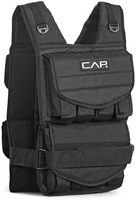 CAP Adjustable Weighted Vest 20–150 lbs for Strength Training, Running & Workouts, Weight Vest for Men & Women, Fitness Training…