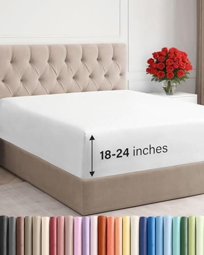 Extra Deep King Fitted Sheet - Hotel Luxury Single Fitted Sheet Only…
