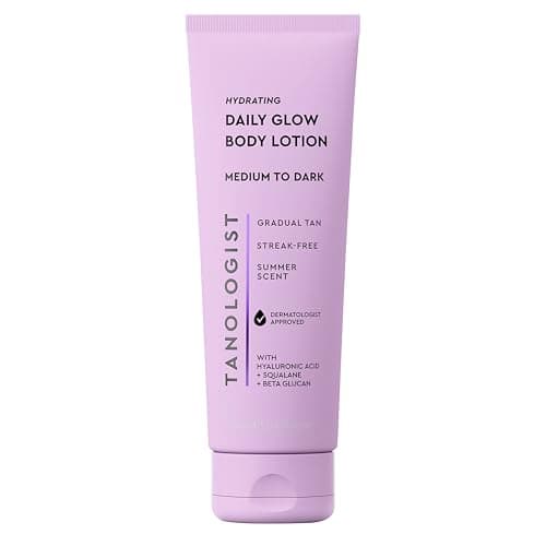 Tanologist Hydrating Daily Glow Body Lotion, Medium/Dark, Gradual Tanning Lotion, No Fake Tan Smell, Streak-Free &…