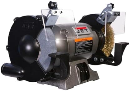 JET 8-Inch Bench Grinder with Wire Wheel, 3450 RPM, 1 HP, 115V 1Ph (JBG-8W)