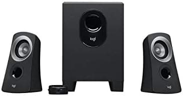 Logitech Z313 2.1 Multimedia Speaker System with Subwoofer, Full Range Audio, 50 Watts Peak Power, Strong Bass, 3.5mm Audio…