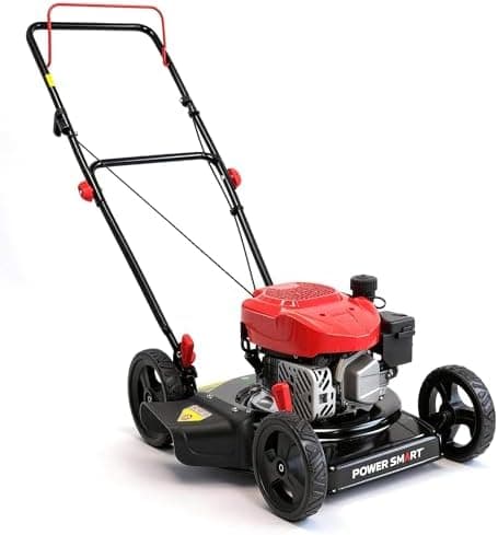 PowerSmart 18-Inch Gas Lawn Mower, 144cc 4-Cycle OHV Engine, Push…