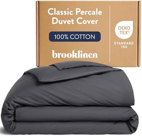 Brooklinen Luxury Percale Duvet Cover – 100% Cotton, Cool, Crisp, Extra-Long Corner Ties, Button Closure, Soft & Breathable –…