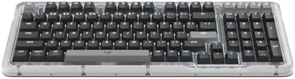 Logitech Alto Keys K98M Wireless Mechanical Clicky Keyboard, Customizable Keyboard with Vibration Absorbing…