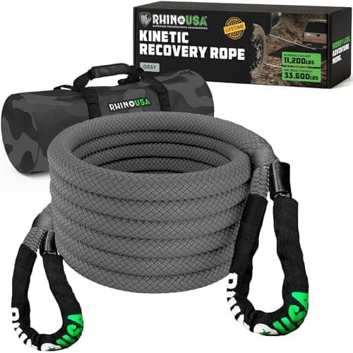 Rhino USA Kinetic Recovery Tow Rope Heavy Duty Offroad Snatch Strap…
