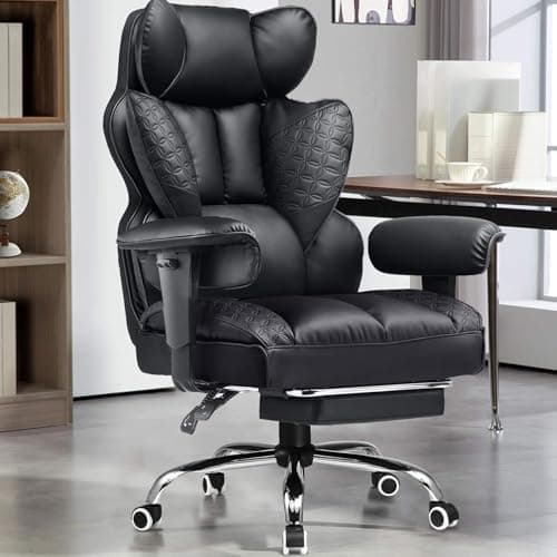 GTPLAYER Big and Tall Gaming Chair 400lbs Heavy Duty Office Chair with Footrest, High Back Pocket Spring…