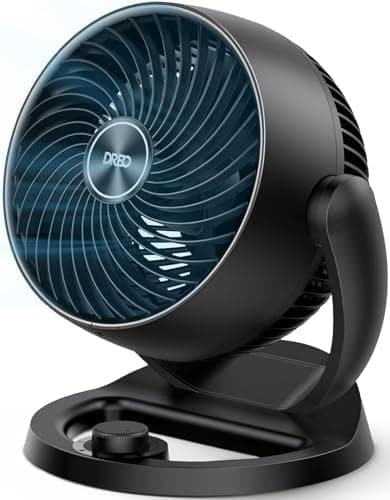 DREO Fan for Bedroom, 12 Inches, 70ft Powerful Airflow, 25db Quiet Table Air Circulator Fans for…