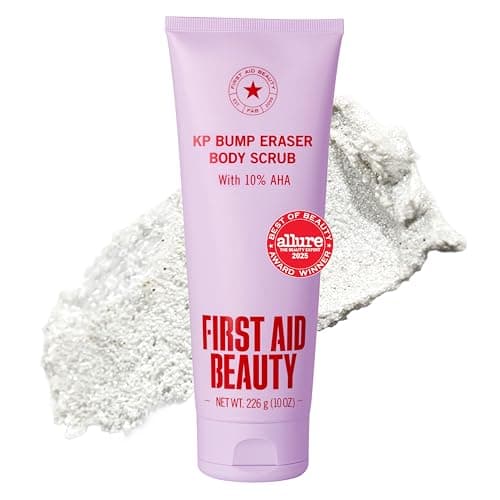 First Aid Beauty KP Bump Eraser Body Scrub with 10% AHA - Dermatologist-Tested Keratosis Pilaris Exfoliator - Support for Rough…