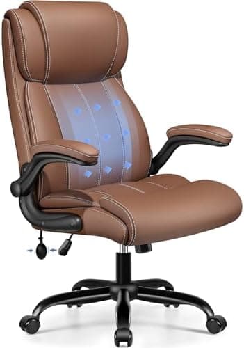 BESTFAIR Ergonomic Office Chair - Home Desk Computer Chair, Leather…