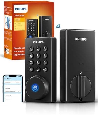 Philips Wi-Fi Door Lock, WiFi Smart Lock Keyless Entry Deadbolt for Front Door, Compatible with Alexa &…