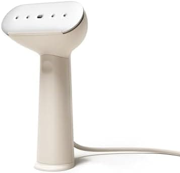 Steamery Handheld Clothes Steamer Cirrus 3, 1200W, US Plug, Heated Ironing Plate, Fast Heat Up, Garment Wrinkle Remover, Beige