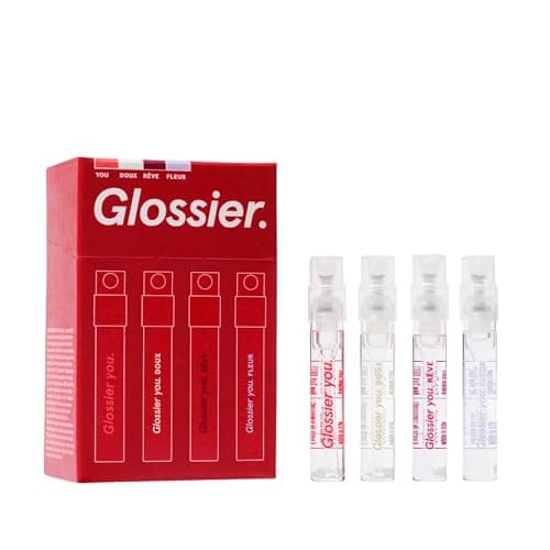 Glossier You Mini Wardrobe Fragrance Set - 4 Unisex Travel Size Eau de Parfum for Women & Men - Skin-Scent Enhancer Perfume…
