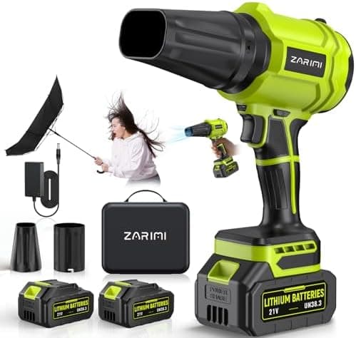 YUQUESEN Cordless Leaf Blower, 980,000 RPM Handheld Leaf Blower with 2 X 4.0Ah Batteries & Charger, Lightweight Leaf Blowers for…