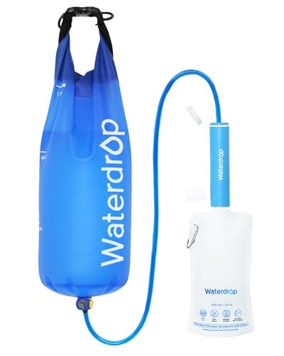 Waterdrop Gravity Water Filter Straw, Camping Water Filtration System, Water Purifier Survival for Travel…