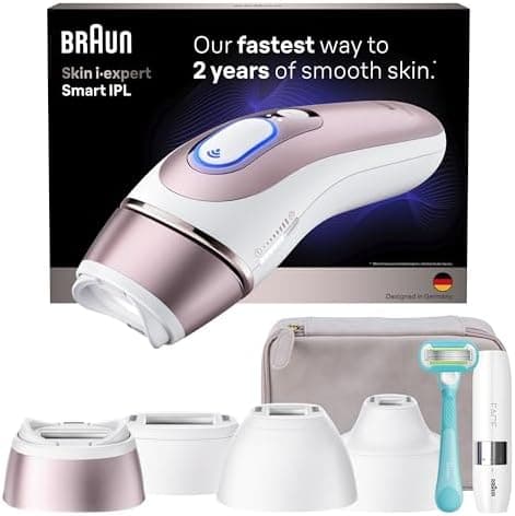 Braun Skin i-Expert Smart IPL PL7219 at Home Laser Hair Removal for Women and Men with App, Premium Pouch, Venus Razor, 2 Smart…