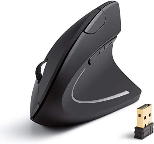Anker 2.4G Wireless Vertical Ergonomic Optical Mouse for Work, Multi-Device Connectivity, 800/1200 /1600 DPI…