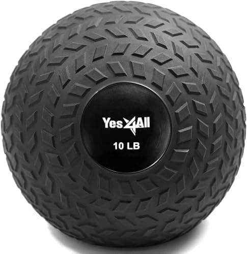 Yes4All Slam Balls, 10-40lb Weighted Ball Weight, Durable PVC Sand Filled Workout Dynamic Slam Ball…