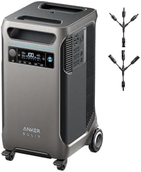 Anker SOLIX F3800 Portable Power Station, 3840Wh, LiFePO4 Batteries, Ultra-High 6000W AC Output with 120V/240V, Solar Generator…