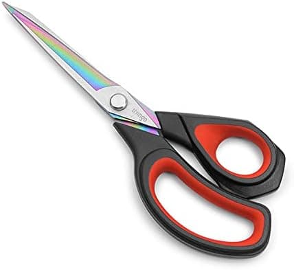 LIVINGO Premium Tailor Scissors Heavy Duty Multi-Purpose Titanium Coating Forged Stainless Steel Sewing Fabric Leather…